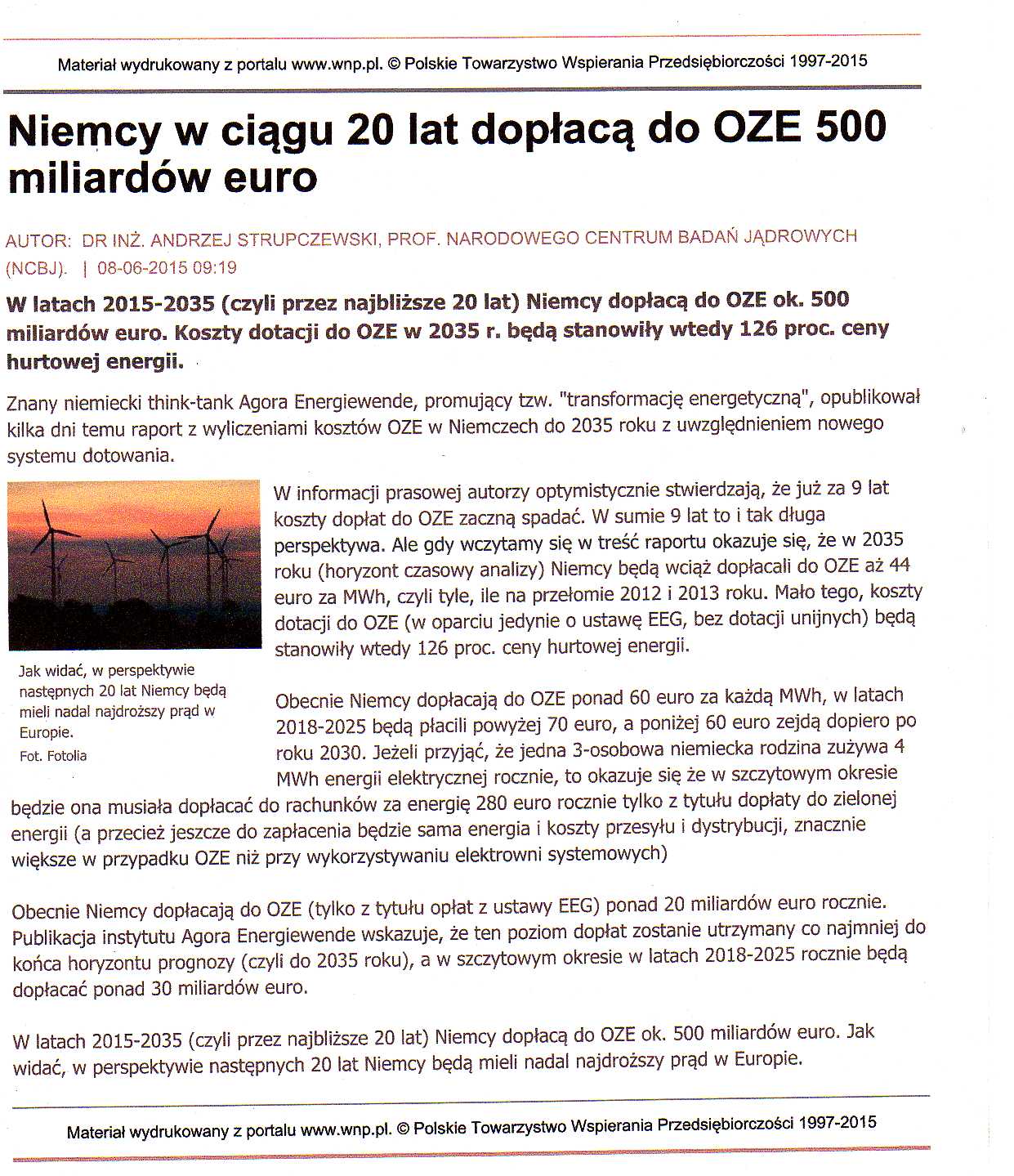 niemcy w ciagu 20 lat doplaca do oze 500 miliardow euro 724